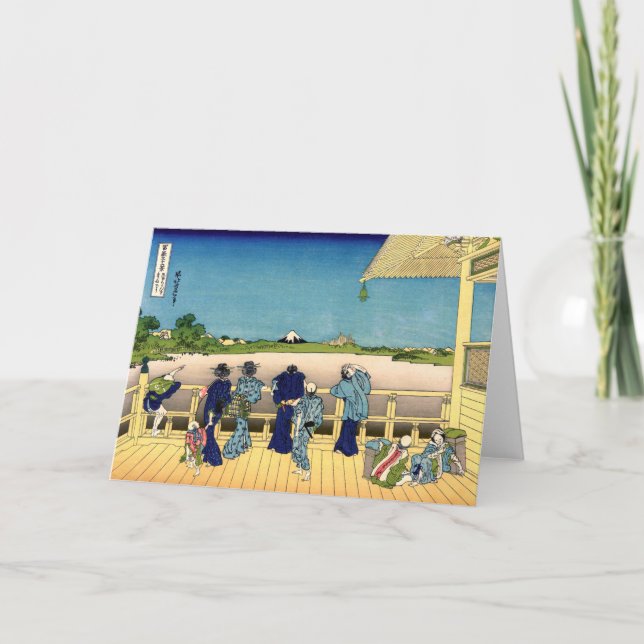 Katsushika Hokusai - Sazai hall, Temple 500 Rakan Card (Front)