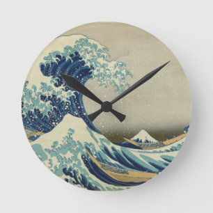 Katsushika Hokusai: The Great Wave at Kanagawa Round Clock