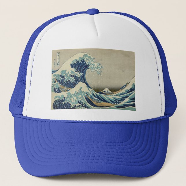 Katsushika Hokusai: The Great Wave at Kanagawa Trucker Hat (Front)