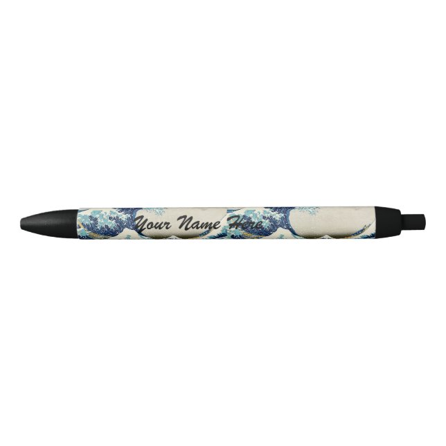 Katsushika Hokusai - The Great Wave off Kanagawa Black Ink Pen (Front)