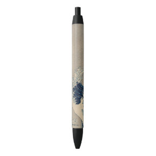 Katsushika Hokusai. The Great Wave off Kanagawa  Black Ink Pen