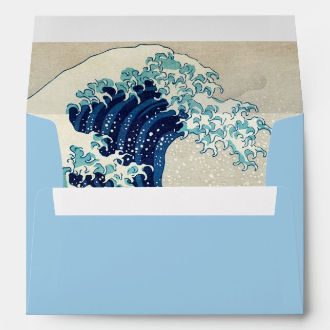 Katsushika Hokusai - The Great Wave off Kanagawa Envelope (Back (Bottom))