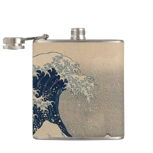 Katsushika Hokusai. The Great Wave off Kanagawa Hip Flask