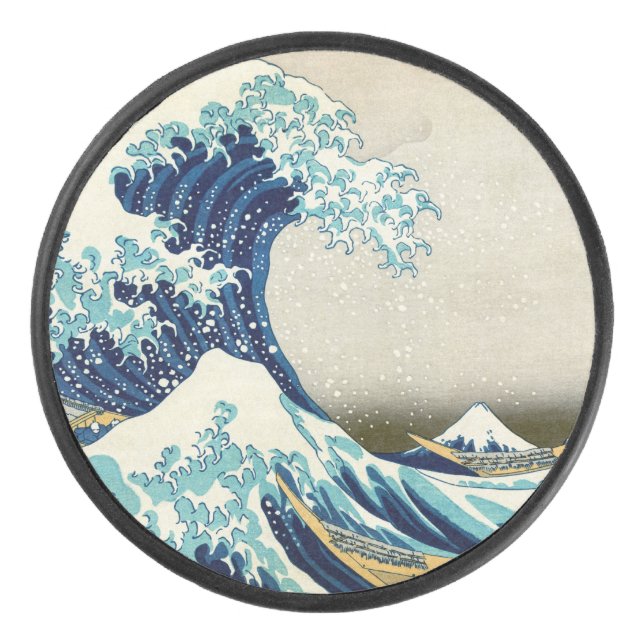 Katsushika Hokusai - The Great Wave off Kanagawa Hockey Puck (Front)