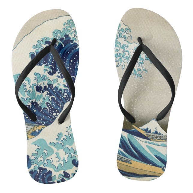 Katsushika Hokusai - The Great Wave off Kanagawa Jandals (Footbed)