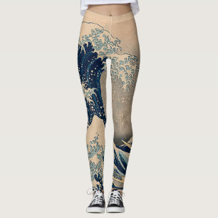 Katsushika Hokusai. The Great Wave off Kanagawa   Leggings
