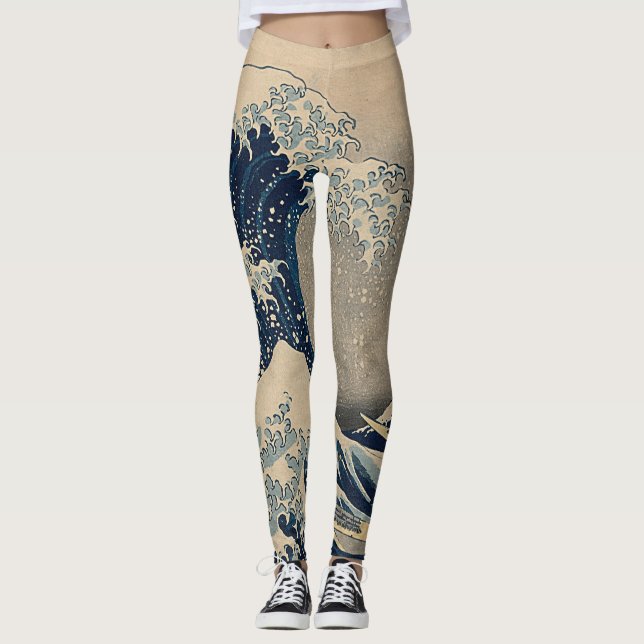 Katsushika Hokusai. The Great Wave off Kanagawa   Leggings (Front)