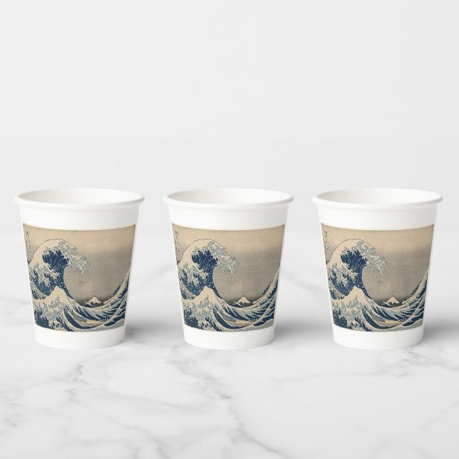 Katsushika Hokusai. The Great Wave off Kanagawa   Paper Cups (Multi)