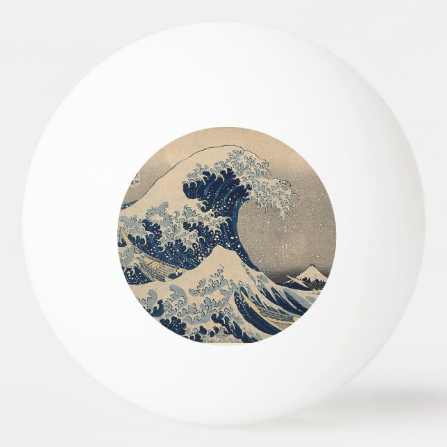 Katsushika Hokusai. The Great Wave off Kanagawa   Ping Pong Ball (Front)