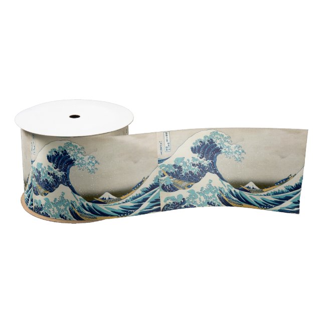 Katsushika Hokusai - The Great Wave off Kanagawa Satin Ribbon (Spool)