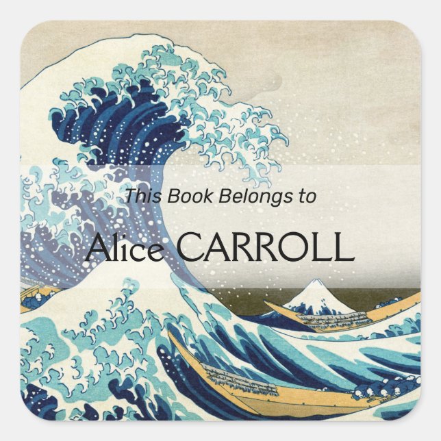 Katsushika Hokusai - The Great Wave off Kanagawa Square Sticker (Front)