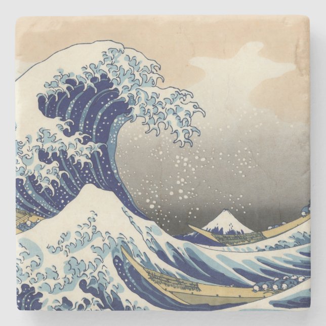 KATSUSHIKA HOKUSAI - The great wave off Kanagawa Stone Coaster (Front)