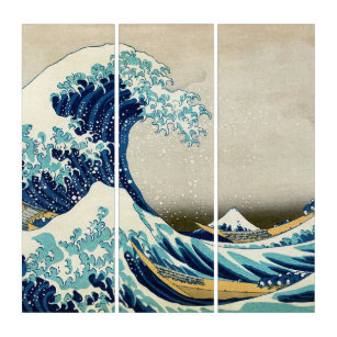 Katsushika Hokusai - The Great Wave off Kanagawa Triptych