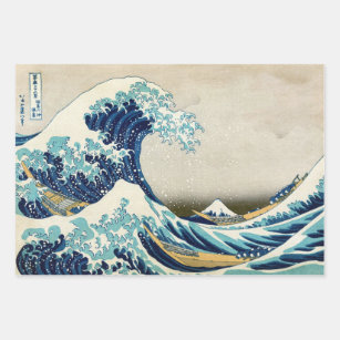 Katsushika Hokusai - The Great Wave off Kanagawa Wrapping Paper Sheet