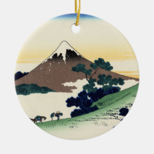 Katsushika Hokusai. The Inume Pass in Kai Provinc Ceramic Tree Decoration