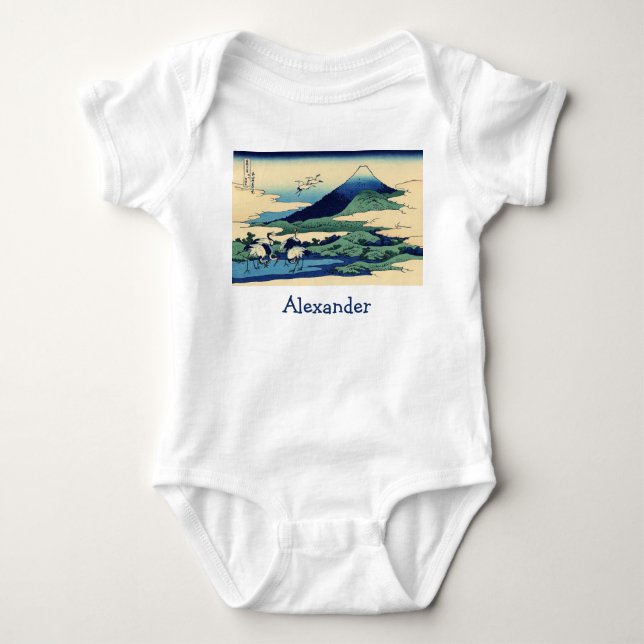 Katsushika Hokusai - Umegawa in Sagami province Baby Bodysuit (Front)