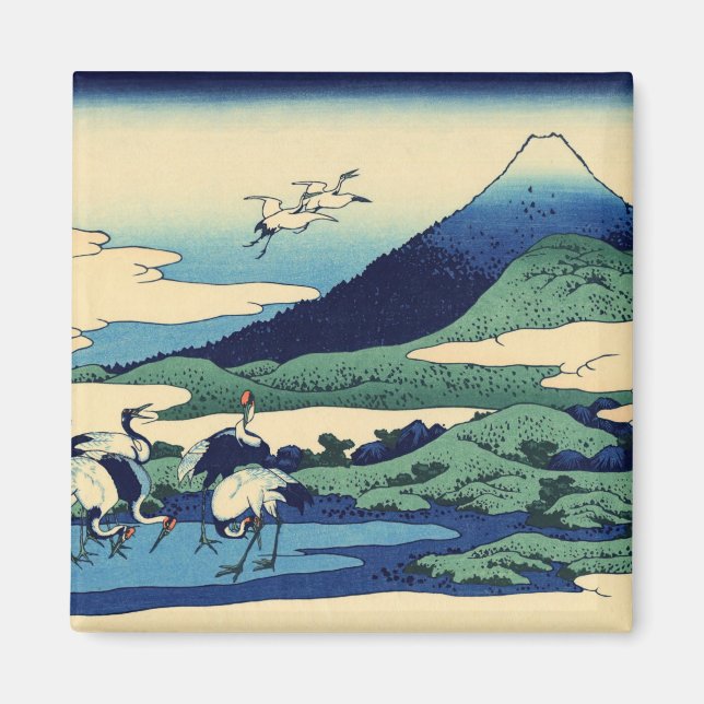 Katsushika Hokusai - Umegawa in Sagami province Magnet (Front)