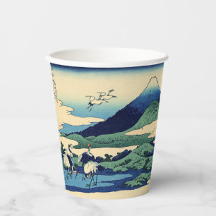 Katsushika Hokusai - Umegawa in Sagami province Paper Cups