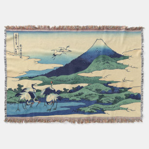 Katsushika Hokusai - Umegawa in Sagami province Throw Blanket