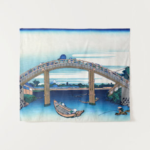 Katsushika Hokusai - Under Mannen Bridge, Fukagawa Tapestry