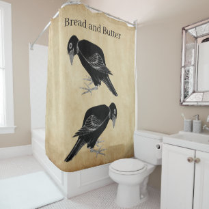 Katsushika Hokusai's Crow  1814 Shower Curtain