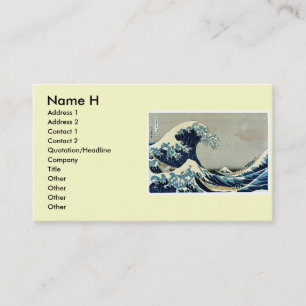 Katsushika Hokusai's Great Wave off Kanagawa Business Card