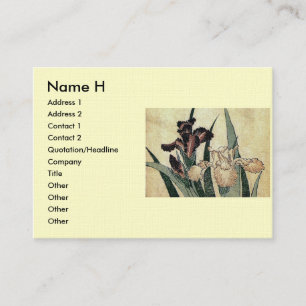 Katsushika Hokusai's Irises (Detail) Business Card