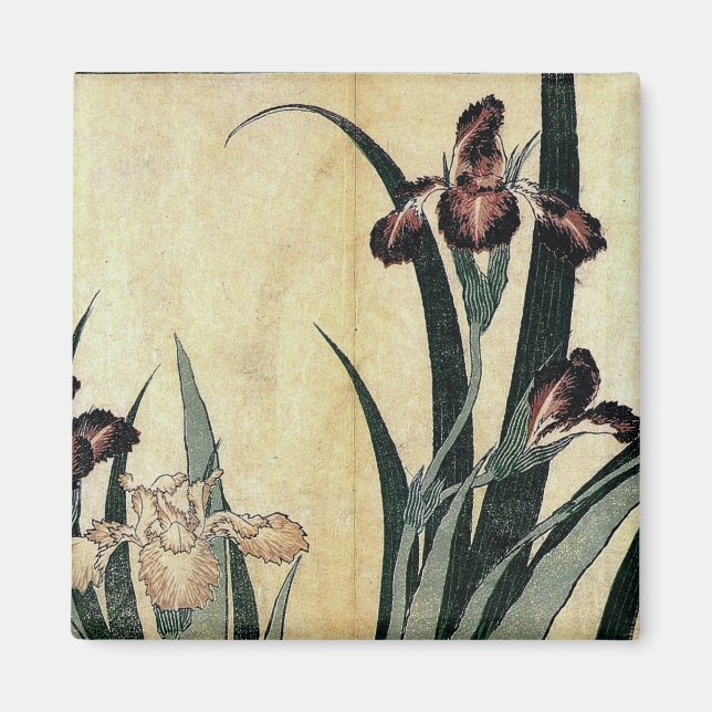 Katsushika Hokusai's Irises Magnet (Front)
