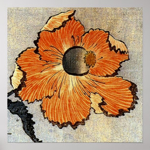 Katsushika Hokusai's Poppies Poster