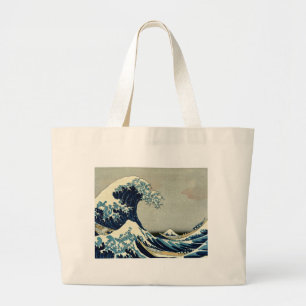 Katsushika Hokusai's The Great Wave off Kanagawa Large Tote Bag