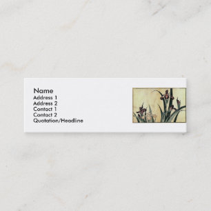 Katsushika Hokusai's Ukiyo-e Woodcut Print: Irises Mini Business Card