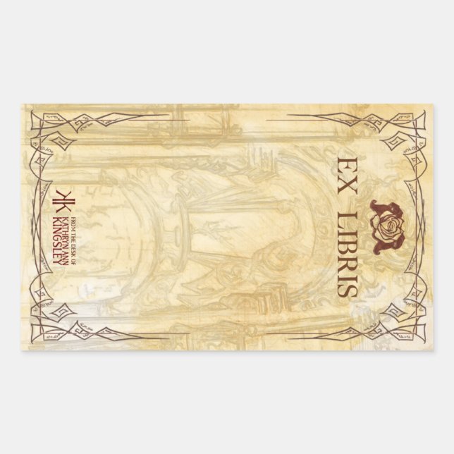 Katverse Bookplates Rectangular Sticker (Front)