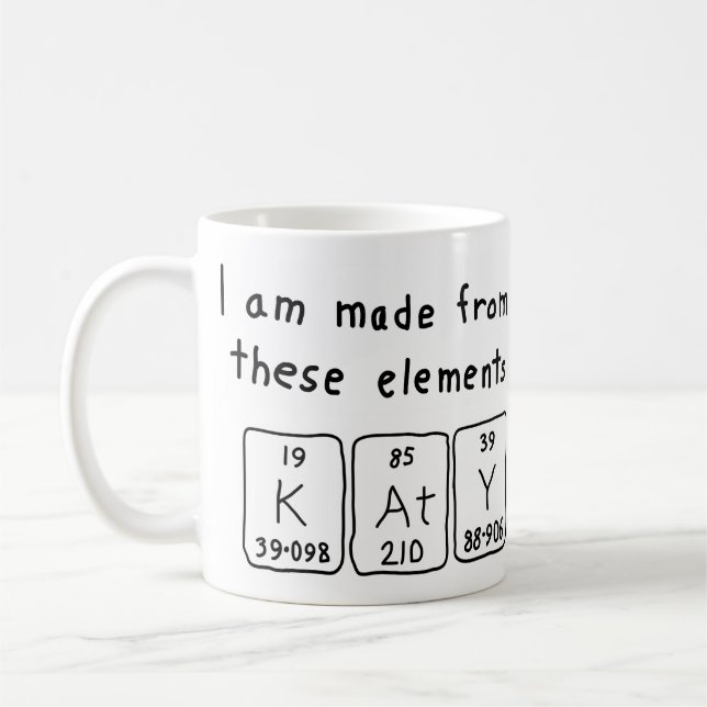 Katy periodic table name mug (Left)