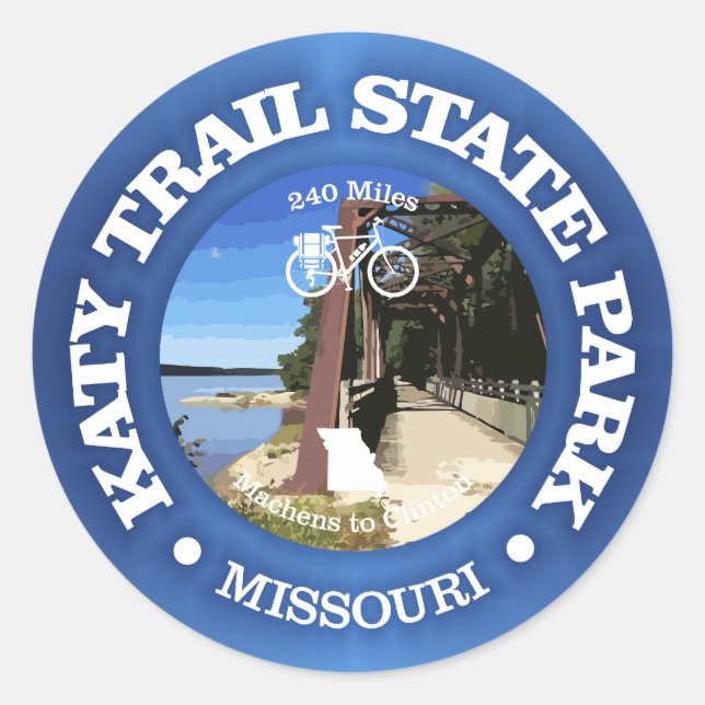 Katy Trail (cycling c) Classic Round Sticker (Front)