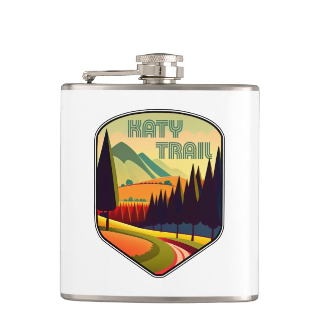 Katy Trail Missouri Colours Hip Flask (Front)