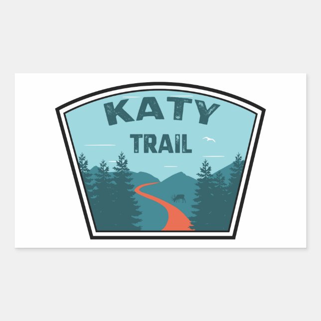 Katy Trail Rectangular Sticker (Front)