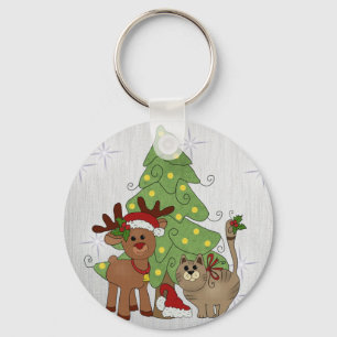 Katzenweihnachten Key Ring