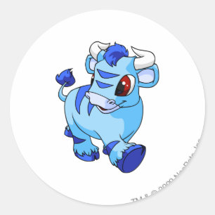 Kau Blue Classic Round Sticker