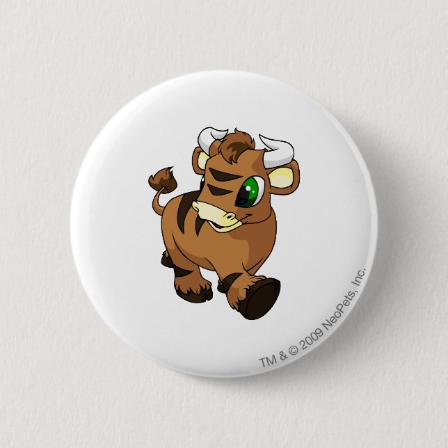 Kau Brown 6 Cm Round Badge (Front)