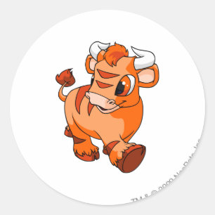 Kau Orange Classic Round Sticker