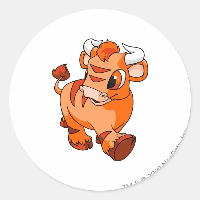 Kau Orange Classic Round Sticker (Front)