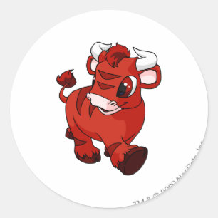 Kau Red Classic Round Sticker