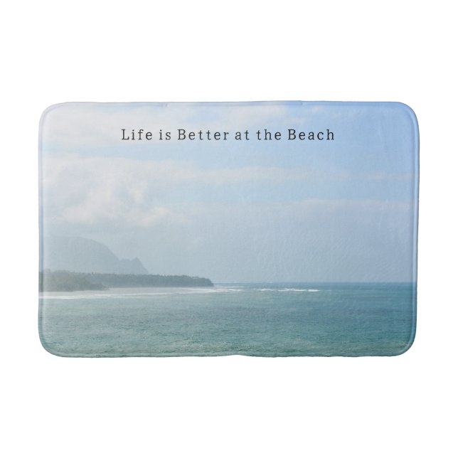 Kauai Beach Ocean Bath Mat (Front)