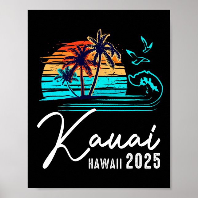 Kauai Hawaii 2025 Summer Vacation Matching Family  Poster (Front)