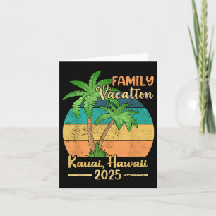 Kauai Hawaii Beach Family Vacation 2025 Summer  Card
