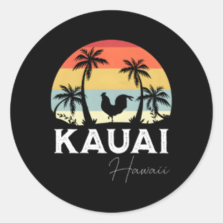 Kauai Hawaii Chicken Classic Round Sticker