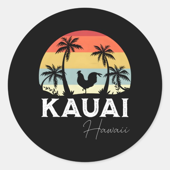 Kauai Hawaii Chicken Classic Round Sticker (Front)