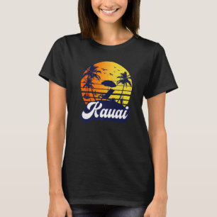 Kauai Hawaii Hawaiian Sunset Beach Retro Premium T-Shirt