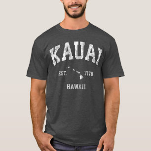 Kauai Hawaii HI Vintage Athletic Sports Design boy T-Shirt