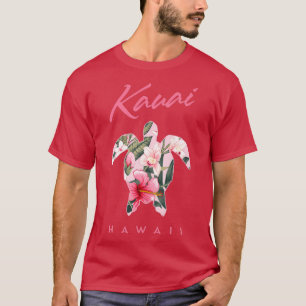 Kauai Hawaii Hibiscus Flower Sea Turtle TShirt 4